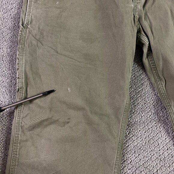 Carhartt B324 ARG Pants Men's 38 x 30 Fits 37.5 x 29 Green Canvas Carpenter - Picture 6 of 16